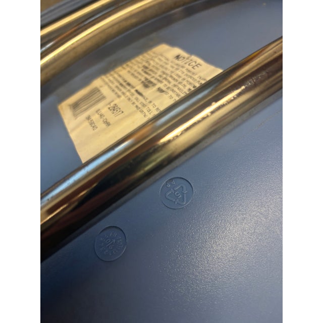 Blue 1 Vintage Herman Miller Style Chair by Virco … in Desirable … Blue …Designed by Richard Holbrook For Sale - Image 8 of 12