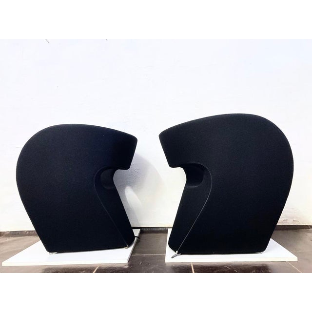 Black Victoria & Albert Armchairs in Black by Ron Arad for Moroso, 2000s, Set of 2 For Sale - Image 8 of 18