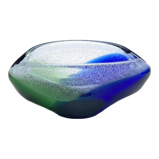 Bohemian Vintage Crystal Glass Ashtray by Frantisek Spinar for Skrdlovice Glassworks 1970s For Sale
