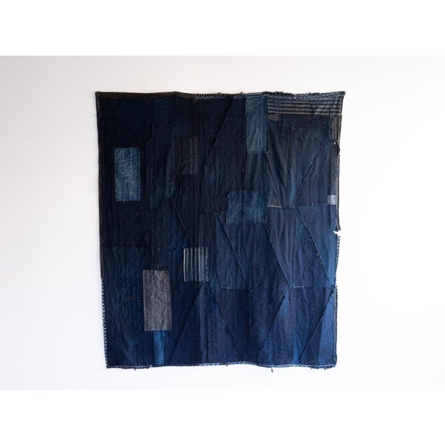 This is an exceptionally old piece of Japanese fabric, dating back to the Edo period (1800s–1860s). It has been carefully...