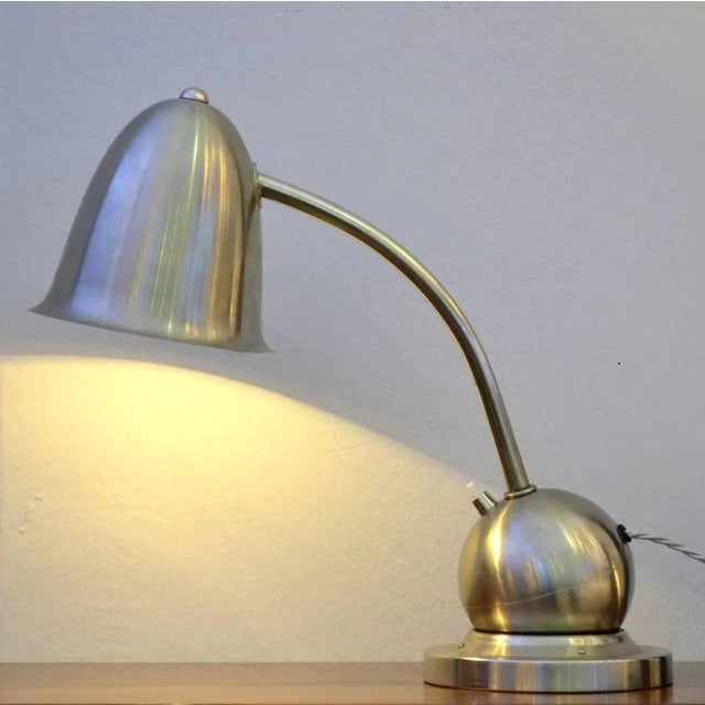 Art Deco Table Lamps in Nickel from Daalderop KDM Royal Holland, 1930s, Set of 2 For Sale - Image 4 of 11