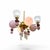 Beautiful ceiling lamp composed of a set of white and pink Murano glass spheres. This piece brings delicacy and subtle...