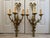 Offering for sale this stunning pair of Louis XVI-style, solid heavy brass, 3-arm wall sconces with the following fine...