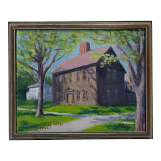 Sheldon-Hawks House at Historic Deerfield Oil Painting by Adelaide McKenzie For Sale