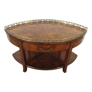 Theodore Alexander Burl Wood Coffee Table Inspired by the 2nd Earl Spencer, Appointed 1st Lord of the Admiralty in 1795. For Sale