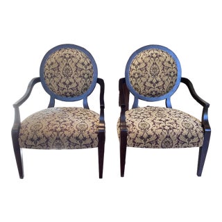 Contemporary Bernhardt Black Chairs - a Pair For Sale