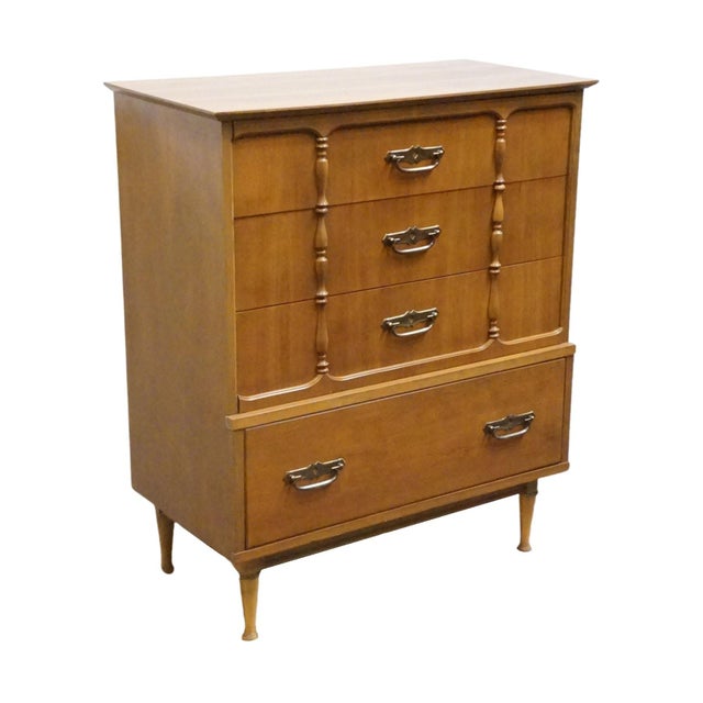 Ballman Cummings Solid Hard Rock Maple Colonial Early American 36" Chest of Drawers For Sale - Image 4 of 13