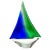 Blue Vintage Murano Sailboat, 1970s For Sale - Image 8 of 8