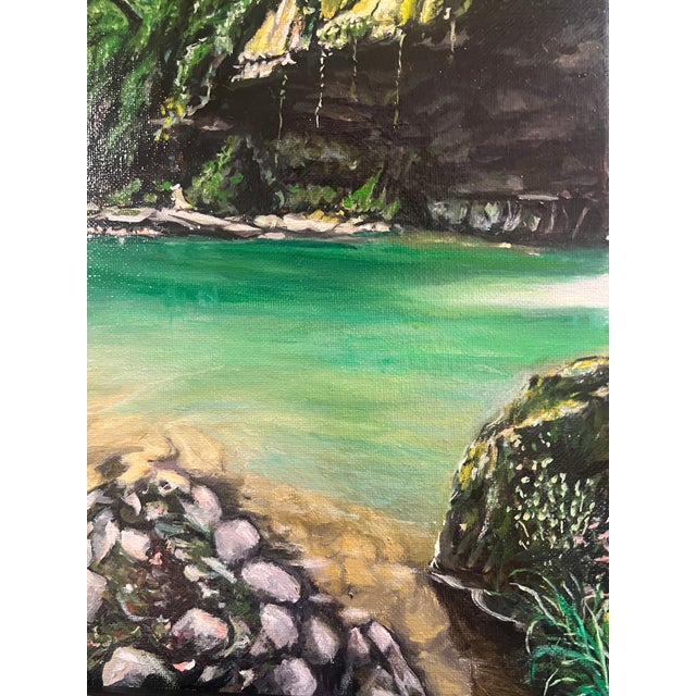 Emerald Falls - Original Oil Painting by Steve Schaaf For Sale - Image 4 of 9