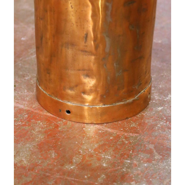 19th Century French Polished Copper Milk Can With Lid and Handles For Sale In Dallas - Image 6 of 12