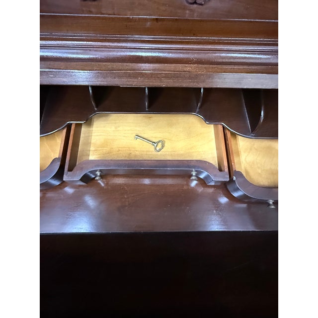 1980s Ethan Allen Georgian Court Cherry Secretary Desk For Sale In Baton Rouge - Image 6 of 9