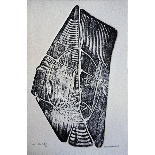 Michèle Correard, Visage joyeux, Etching For Sale - Image 6 of 6