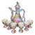 Mid 20th Century Floral Chinese Mille Fleur Wine Set- 7 Pieces For Sale