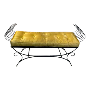 Mid Century Black Wire Bench