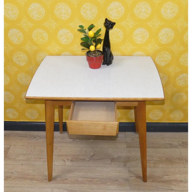 Vintage Kitchen Table in Wood, 1950s For Sale - Image 4 of 11