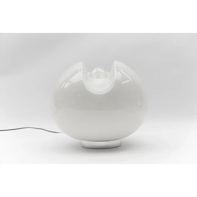 large opaline glass table lamp "wave" by koch and lowy for peill & putzler, 1960s dimension height: 11.41 in (29 cm)...