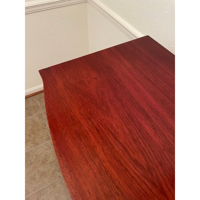 Vintage Mid-Century Modern Dixie Mahogany Bowfront Dresser For Sale - Image 10 of 12