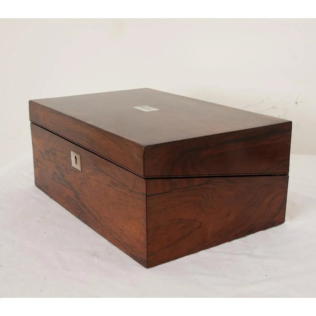 French 19th Century Rosewood Writing Box For Sale - Image 4 of 10
