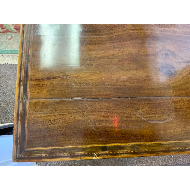 Wood Circa 1820 New York Federal Carved and Inlaid Side Table For Sale - Image 7 of 17