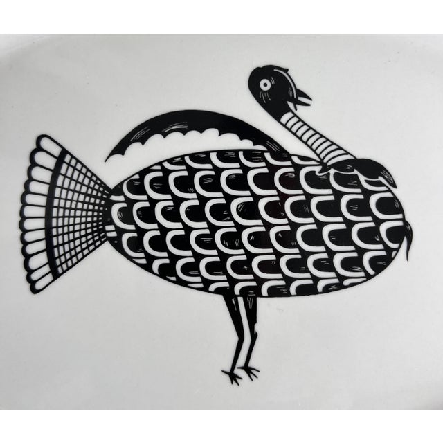 Hard-to-find oversized vintage Pipestone Mimbreño turkey serving platter measuring an impressive 15.375" across and...