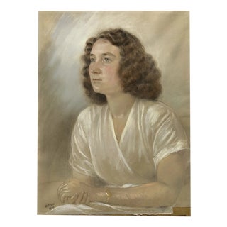 Heinrich Pforr, Still Gaze, 1948, Pastel on Paper For Sale