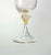 Murano 1990s Murano Torcée Single Hand Blown Swirl Optic Gold Flake Stem Water Glass For Sale - Image 4 of 4
