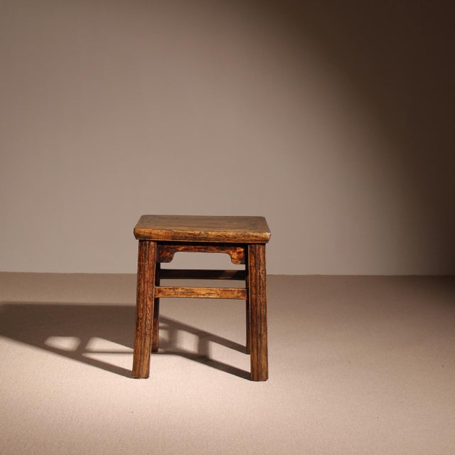 Vintage Rustic Bench with Stool and Coffee Table in Elm, 1980s, Set of 3 For Sale - Image 12 of 15
