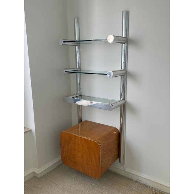 Brown Janet Schweitzer "Obra" Shelving Units by Pace For Sale - Image 8 of 11