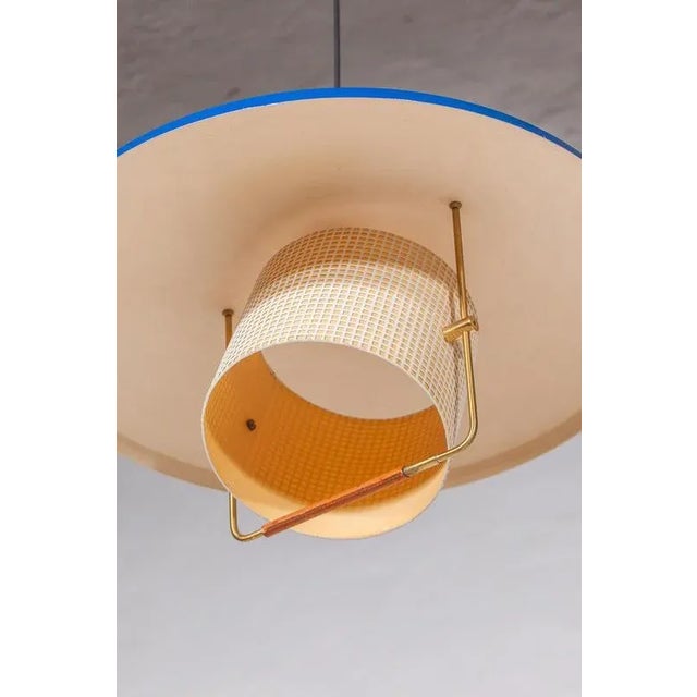 Blue Counterweight Pendant Light by Gaetano Sciolari for Stilnovo, 1950s For Sale - Image 9 of 11