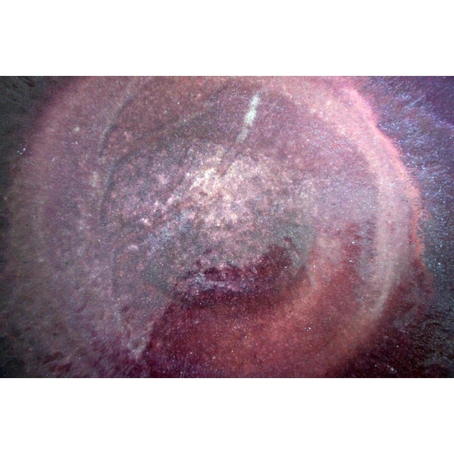 Maroon 1980s Vintage Lively Earth Decorative Platter For Sale - Image 8 of 11