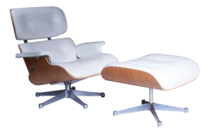 Set of Lounge Chair and Ottoman by Charles & Ray Eames for Vitra, 1950s