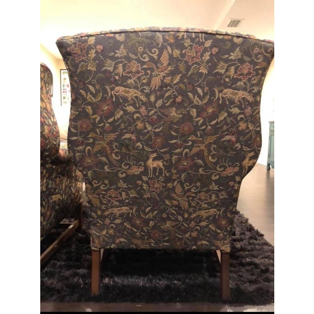 Brown Pair of Henredon Luxury Upholstered Accent Chairs – 8-Way Hand-Tied – Excellent Condition For Sale - Image 8 of 8