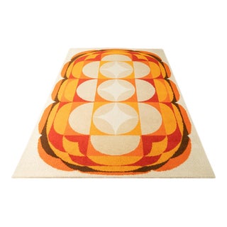 Space Age Rug in the style of Verner Panton, 1970s For Sale