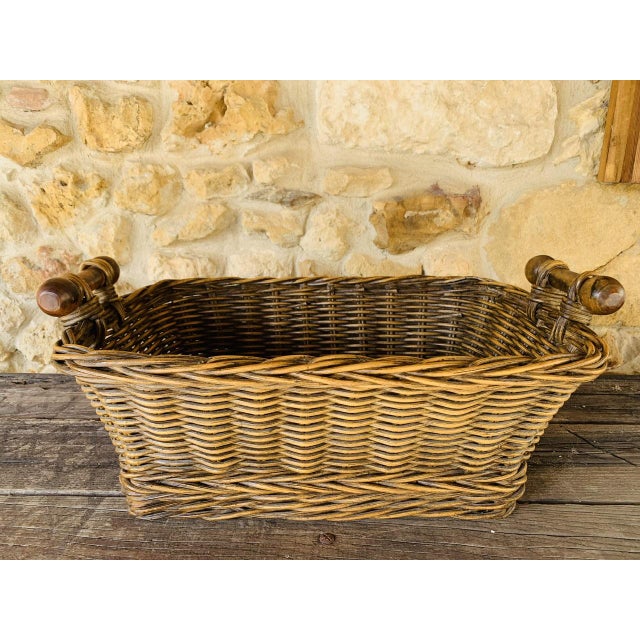 20th Century French Wicker and Chestnut Basket, 1920s For Sale - Image 11 of 18