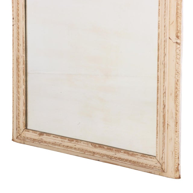A French Neoclassical Style Painted Wood Trumeau Mirror, C. 1890. For Sale In Philadelphia - Image 6 of 8