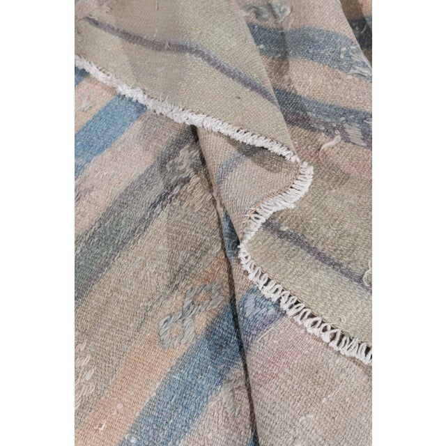 Vintage Circa 1940 Tan Turkish Kilim Flatweave Rug 6'6 X 10'11 For Sale - Image 10 of 12