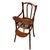 Traditional Antique Vienna Secession Bent Oak & Caine Children's High Chair by Thonet For Sale - Image 3 of 8