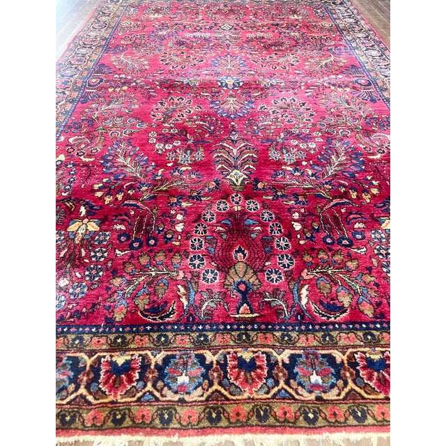 Antique Persian Sarouk Rug For Sale - Image 9 of 9