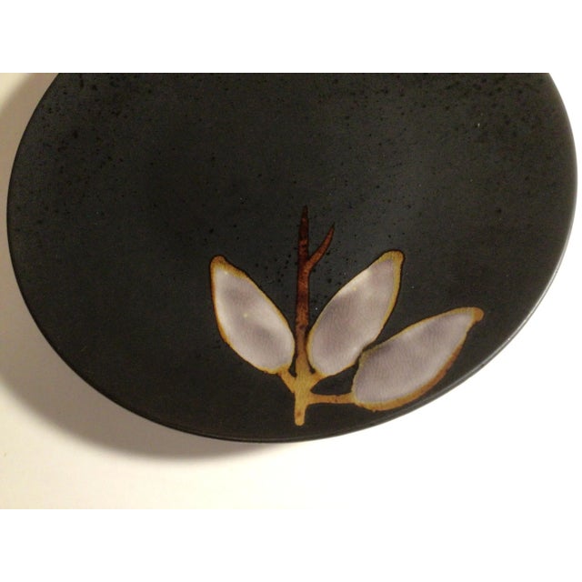 Asian Asian Style, Black Ceramic Plates - Set of Four For Sale - Image 3 of 10