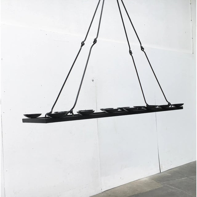 Brutalist Candleholder Chandelier For Sale - Image 16 of 18