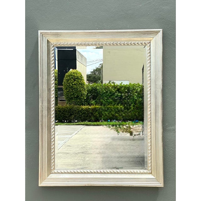 Vintage Carved Wood and Mirrored Glass Mirror For Sale - Image 10 of 12