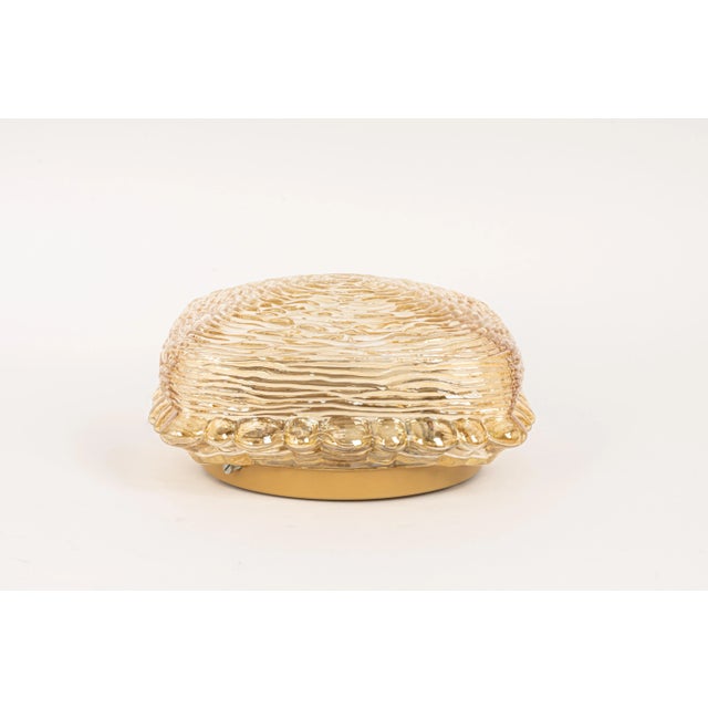 Pair of amber glass sconces in thumbprint shape, germany, 1970s very good condition. Cleaned, well-wired, and ready to...