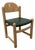 Hank Loewenstein Green Naugahyde and Oak Frame "Padova" Dining or Side Chair For Sale
