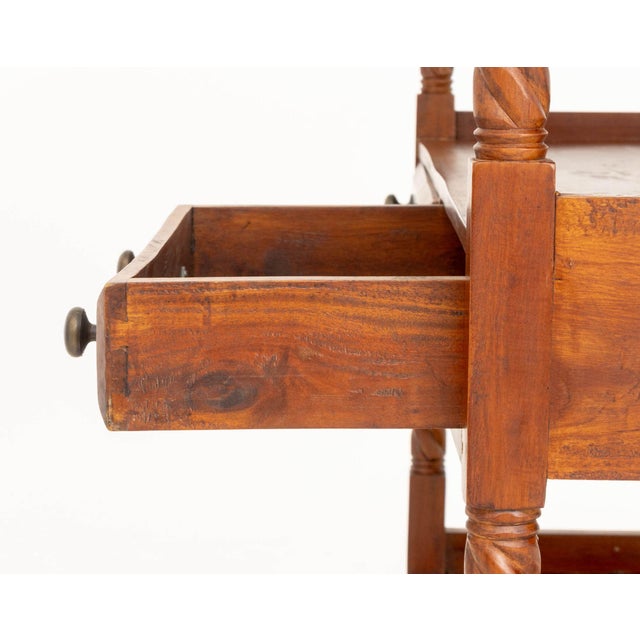 Wood Victorian Mahogany Rectangular Dumb Waiter For Sale - Image 7 of 8