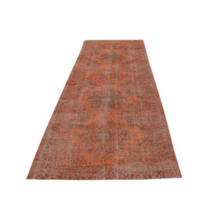 Vintage Turkish Overydyed Rug - 4'11" X 12'7" For Sale
