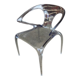 Ava Lucite Modern Armchair by Song Wen Zhong for Roche Bobois For Sale