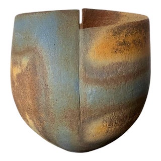 Ceramic Vessel Vase by British Studio Potter John Ward For Sale