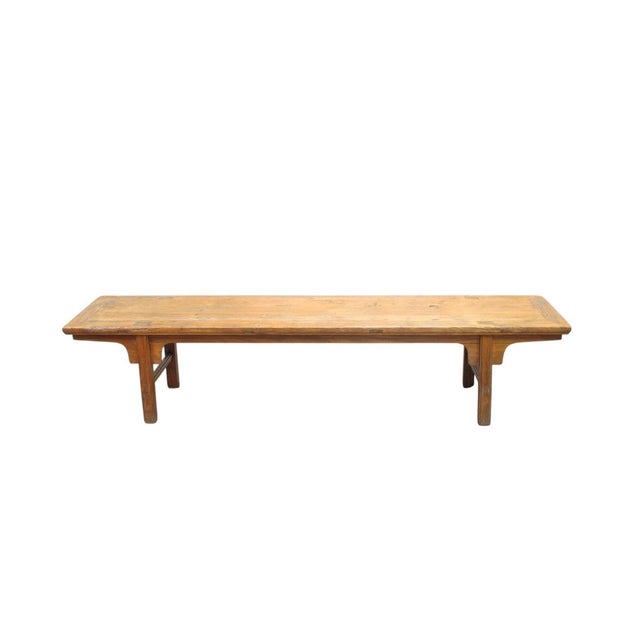 Late 19th Century 81 Inch Long Elm Bench For Sale - Image 5 of 8