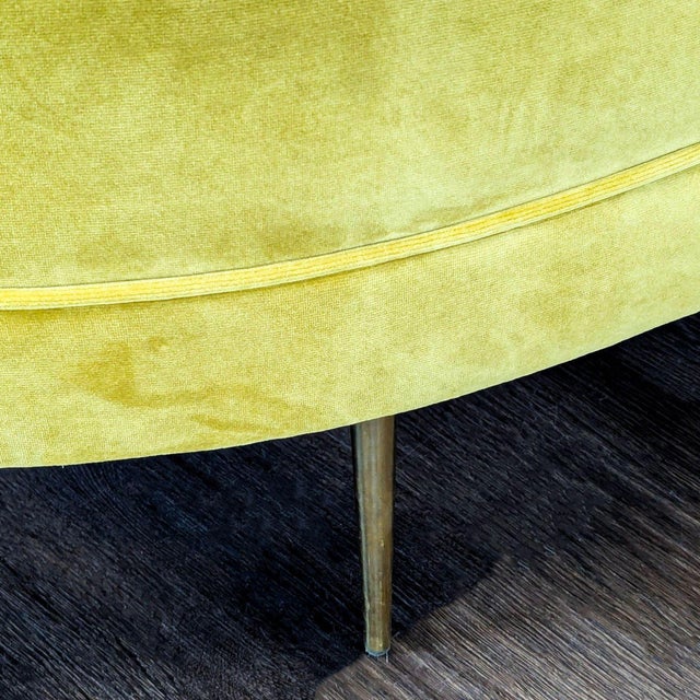 Ballard Designs Button Tufted Velvet Ottoman For Sale In San Francisco - Image 6 of 8