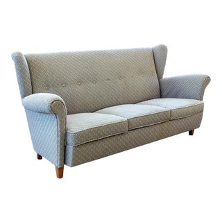 Danish Modern Highback or Wingback Sofa 1950's For Sale